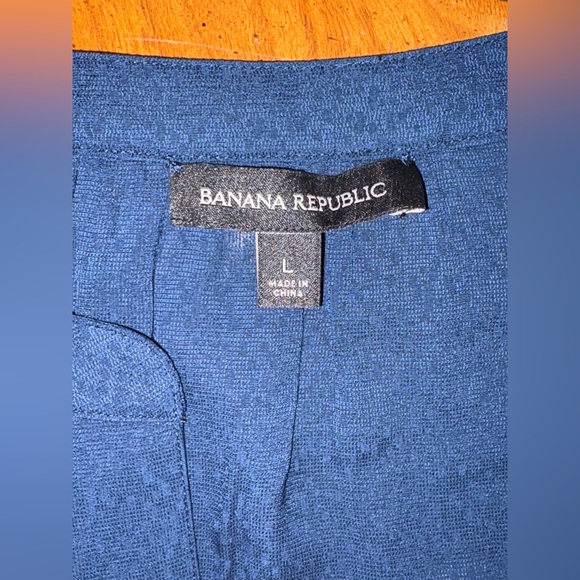 Banana Republic Women’s Navy Blue Blouse Size Large - Picture 3 of 7